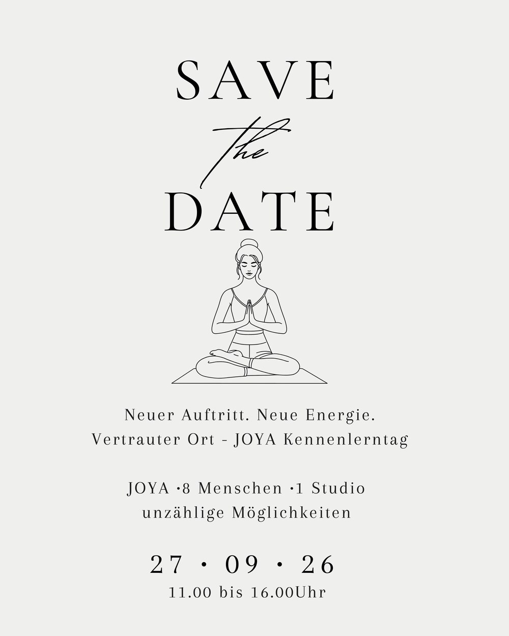 Save the Date: JOYA Kennenlerntag am 27.09.26, 11–16 Uhr